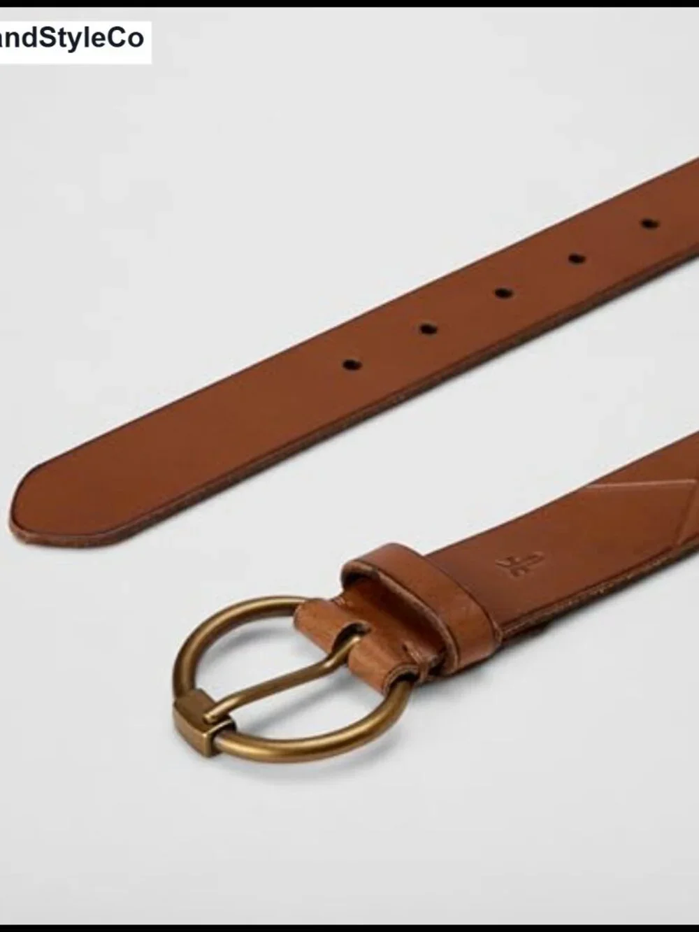 32mm Embossed Leather Belt with Antique Nickel Harness Buckle